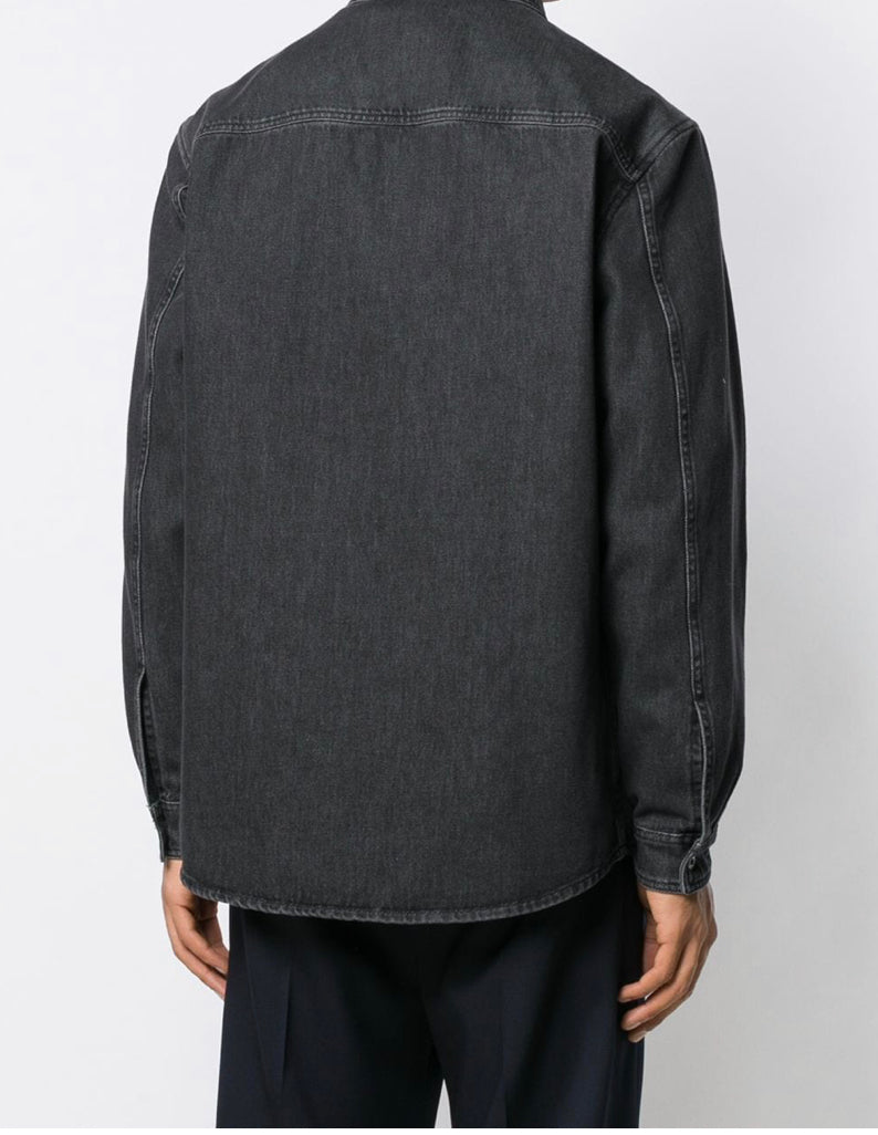 Chemise en jeans V logo