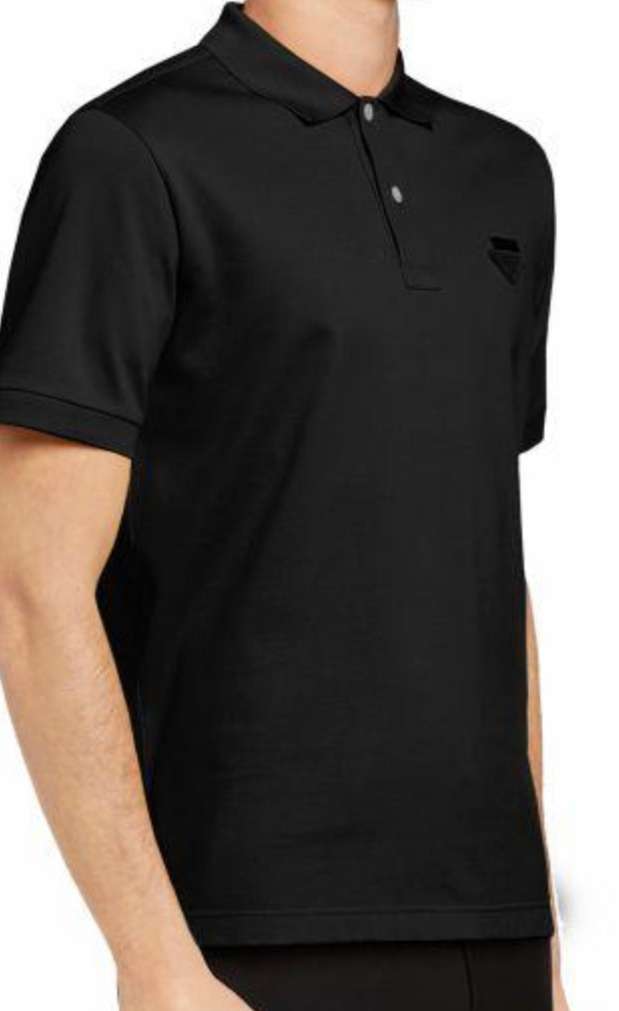 Polo Prada en coton piqué avec logo triangulaire