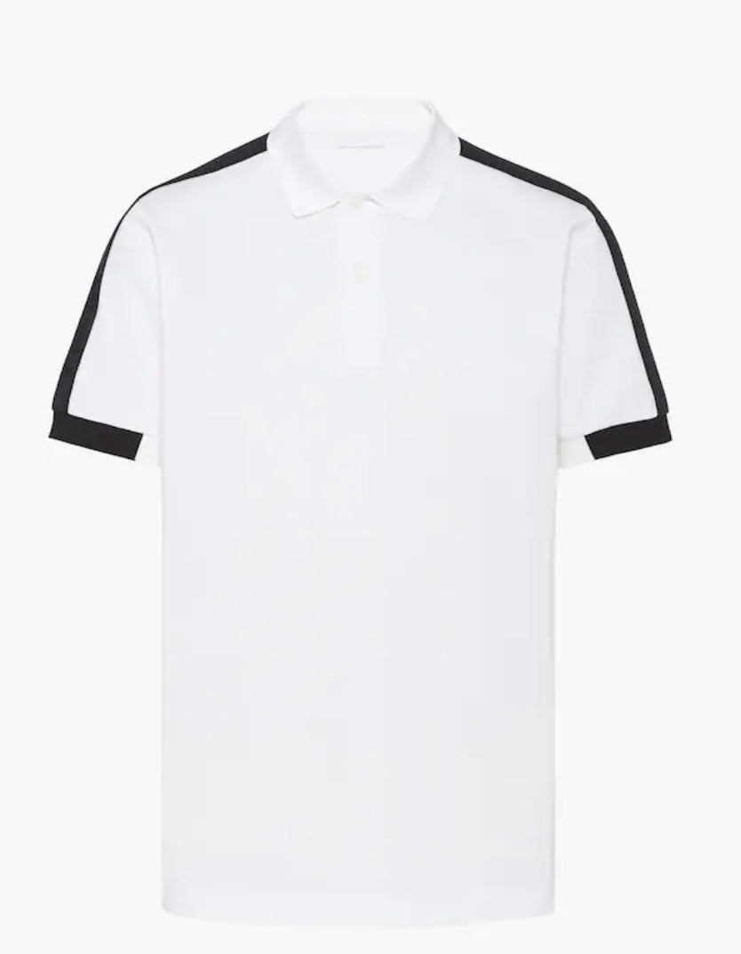 Polo piqué Prada blanco