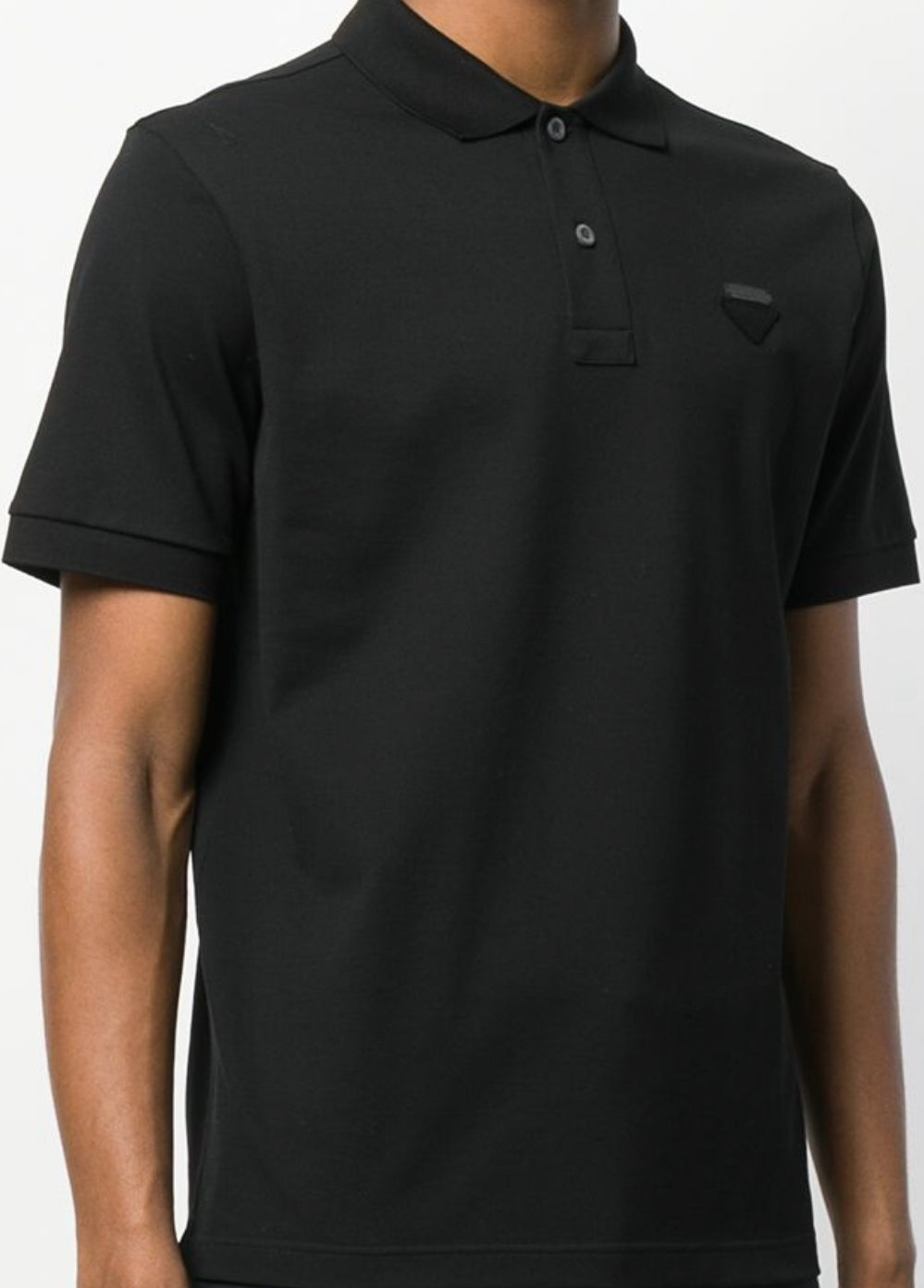 Polo Prada en coton piqué avec logo triangulaire