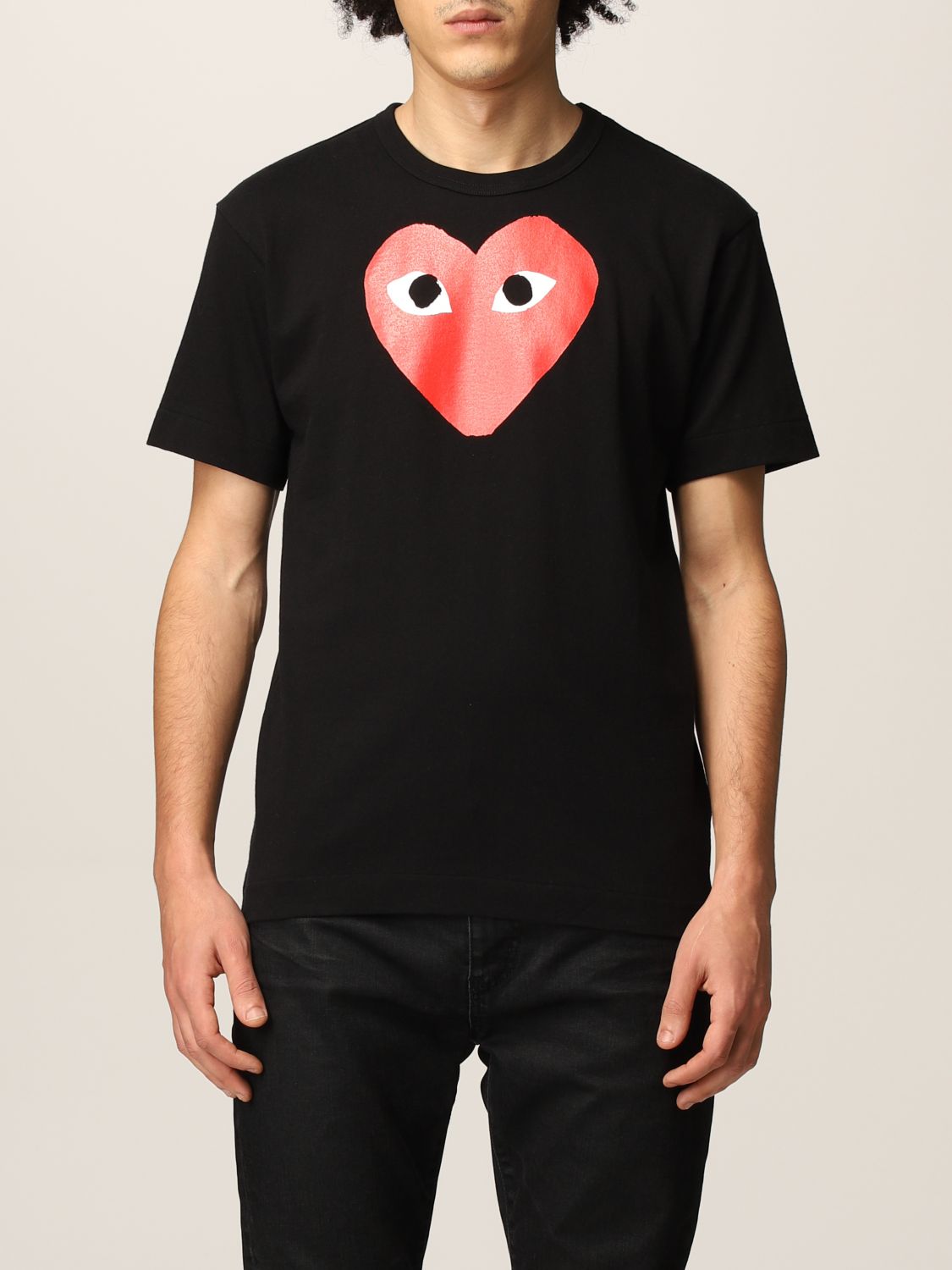 Tee shirt comme des garçons play noir