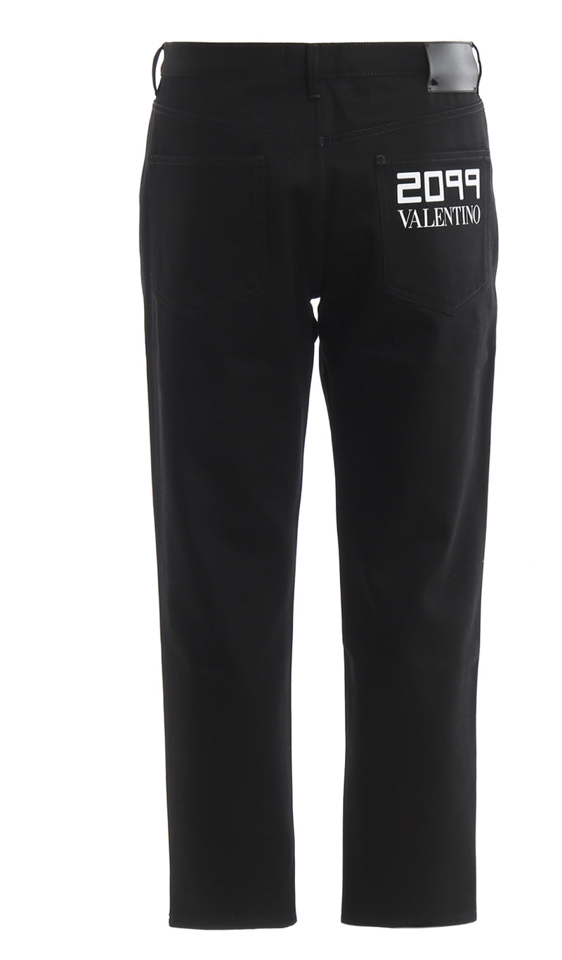 Jeans Valentino coupe droite 2099 noir
